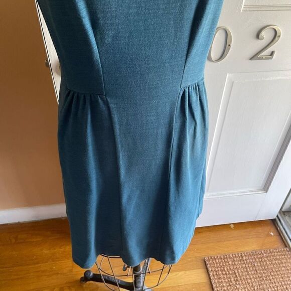 MADEWELL | keynote ponte sleeveless turquoise dress XS - Picture 6 of 13